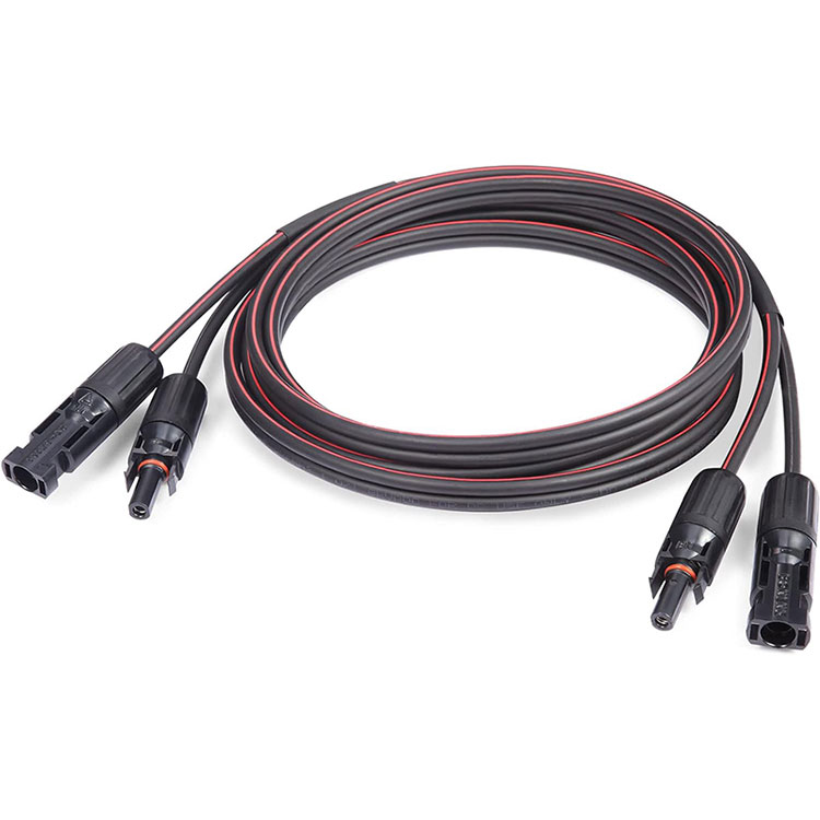 30Ft ਲਾਲ ਅਤੇ ਬਲੈਕ ਟਵਿਨ ਕੋਰ ਸੋਲਰ ਕੇਬਲ 10AWG