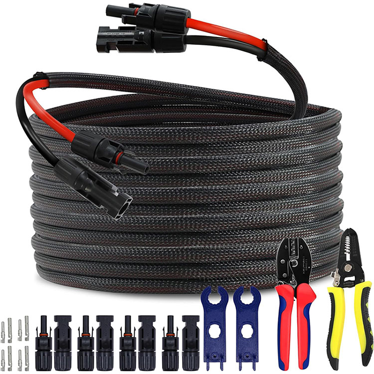 ਵਪਾਰਕ ਛੱਤ ਪੀਵੀ ਐਰੇ 10AWG ਕਨੈਕਸ਼ਨ ਵਾਇਰ 50FT