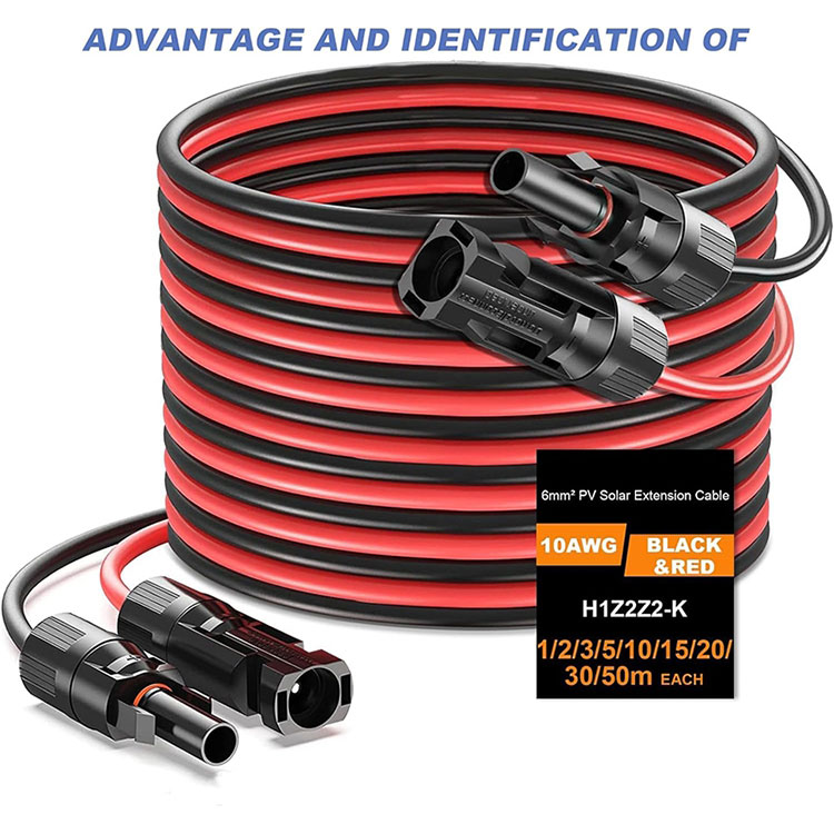 ਡਾਇਰੈਕਟ ਬੁਰੀਅਲ 10AWG ਸੋਲਰ ਐਕਸਟੈਂਸ਼ਨ ਕੇਬਲ 50Ft
